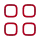red color icon rectangles